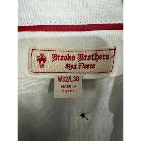 Brooks Brothers Red Fleece Seersucker Pants Mens 32/30 Blue White Striped Preppy - Picture 5 of 7